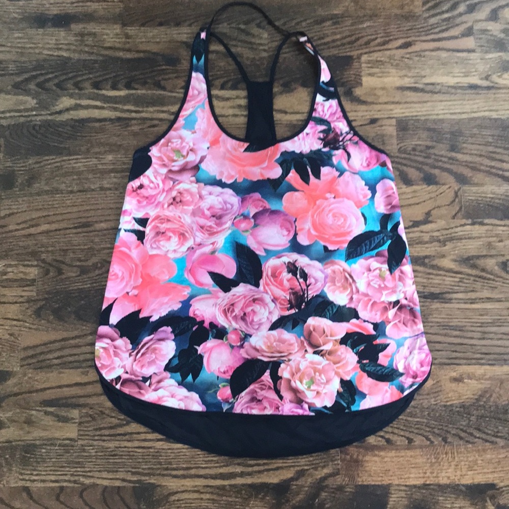 LULULEMON secret garden print tank top